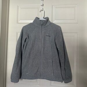 Columbia Heather Gray Zip-Up Fleece Womens Small